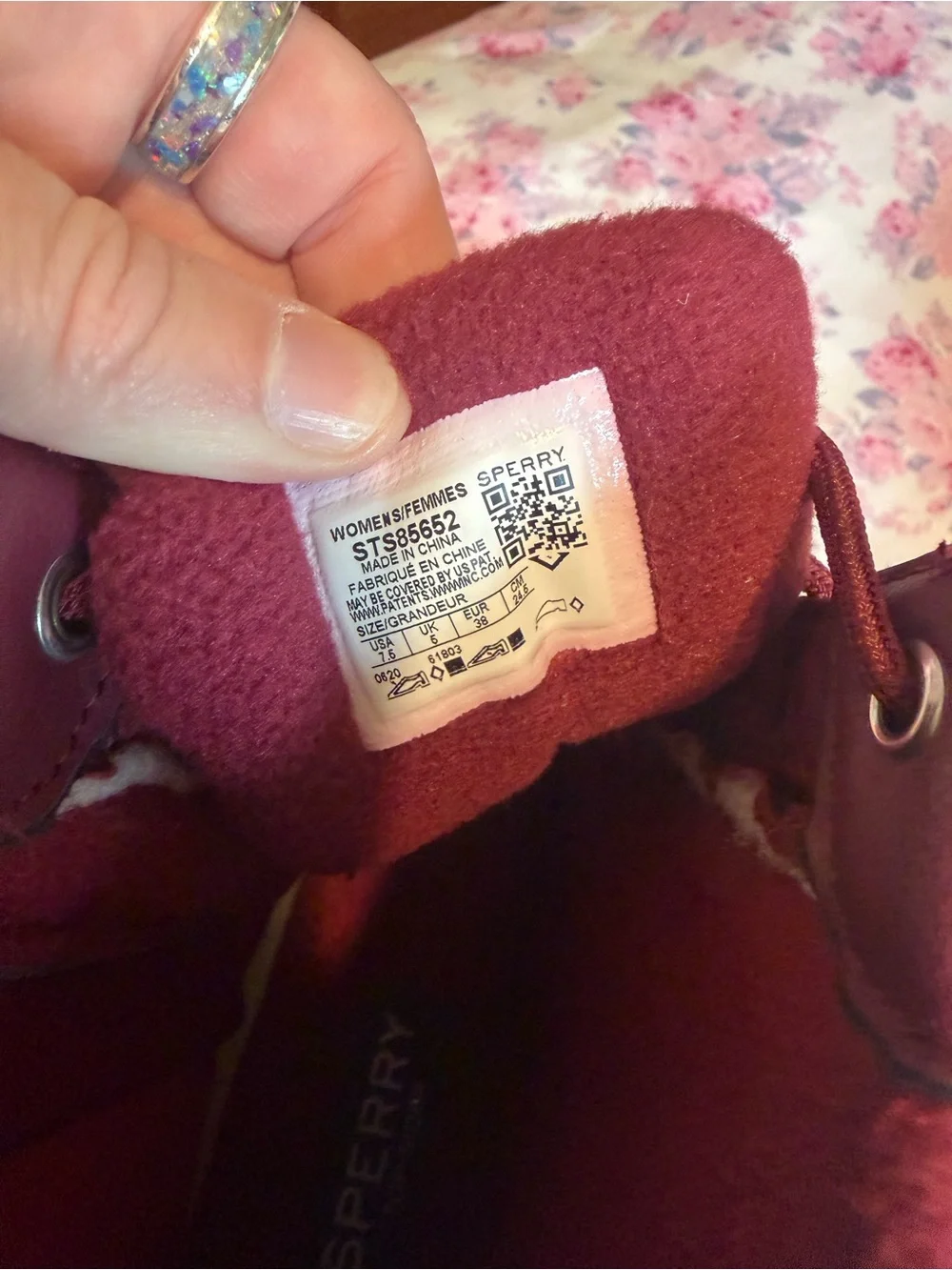 Sperry Duck Boot Lace-Up Waterproof Boot - Burgundy